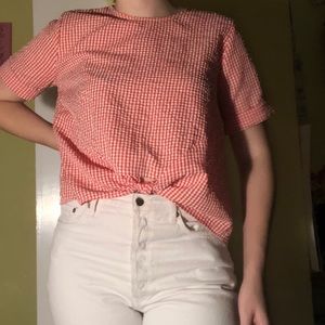 dorothy gingham top with front tie
